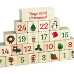 Advent Calendar 26 Piece Maple Blocks Set Christmas Countdown Inside Christmas Alphabet Blocks