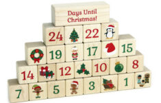 Advent Calendar 26 Piece Maple Blocks Set Christmas Countdown inside Christmas Alphabet Blocks