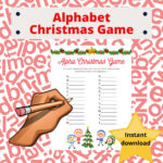 Alphabet Christmas Game, Instant Download, Digital Download Throughout Alphabet Christmas Game