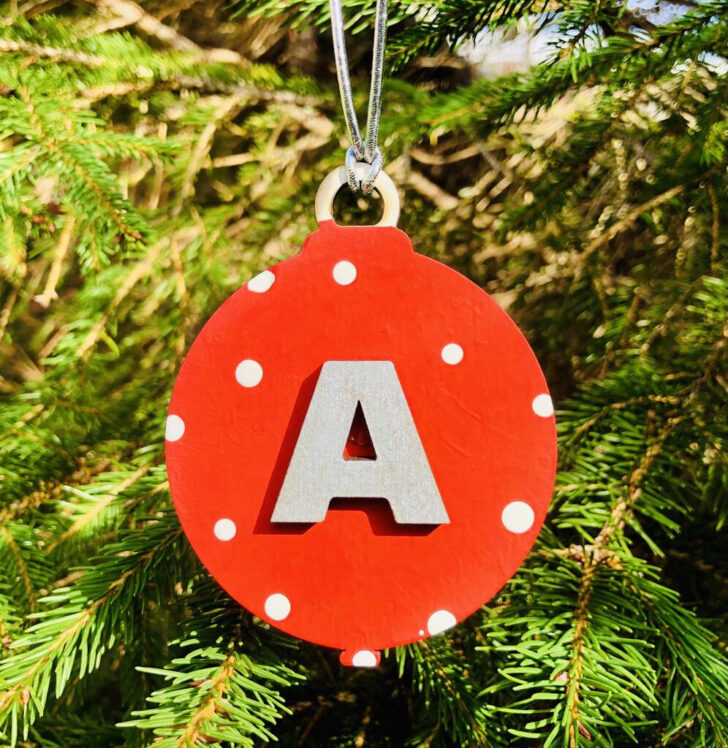 Alphabet Letter Christmas Tree Ornaments