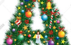 Alphabet Letter - Vector &amp; Photo (Free Trial) | Bigstock within Christmas Alphabet Letter A