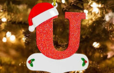 Bjutir Christmas Alphabet Ornaments 26 Alphabet Personalized Ornaments  Christmas Personalized Home Decor Holiday Decor inside Christmas Alphabet Ornaments