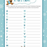 Christmas A To Z Game   Free Printable!   Kids Activity Zone Inside Christmas Alphabet Challenge Answers