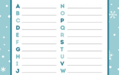 Christmas A To Z Game - Free Printable! - Kids Activity Zone inside Christmas Alphabet Challenge Answers