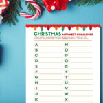 Christmas A Z Printable Game, Icebreaker For Christmas Party With Christmas Alphabet Challenge