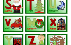 Christmas Abc Cards Classroom Poster…: English Esl Worksheets Pdf in Christmas Alphabet Cards