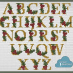 Christmas Abc Cross Stitch Pattern Pdf Instant Download Inside Christmas Cross Stitch Alphabet Free