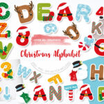 Christmas Alphabet 2Prettygrafik Design | Thehungryjpeg In Alphabet Christmas Theme