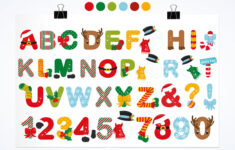 Christmas Alphabet 2Prettygrafik Design | Thehungryjpeg within Christmas Alphabet Design