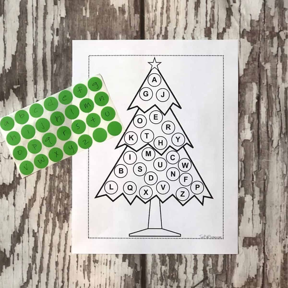 Christmas Alphabet Activity {Totally Free Instant Download} inside Alphabet Christmas Tree Printable