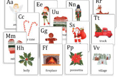 Christmas Alphabet Cards, Abc Preschool Flash Cards, Printable pertaining to Christmas Alphabet Cards
