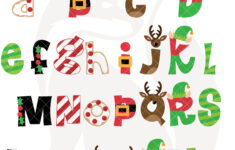 Christmas Alphabet Christmas Png Letters Christmas Font Doodle for Christmas Themed Alphabet Letters