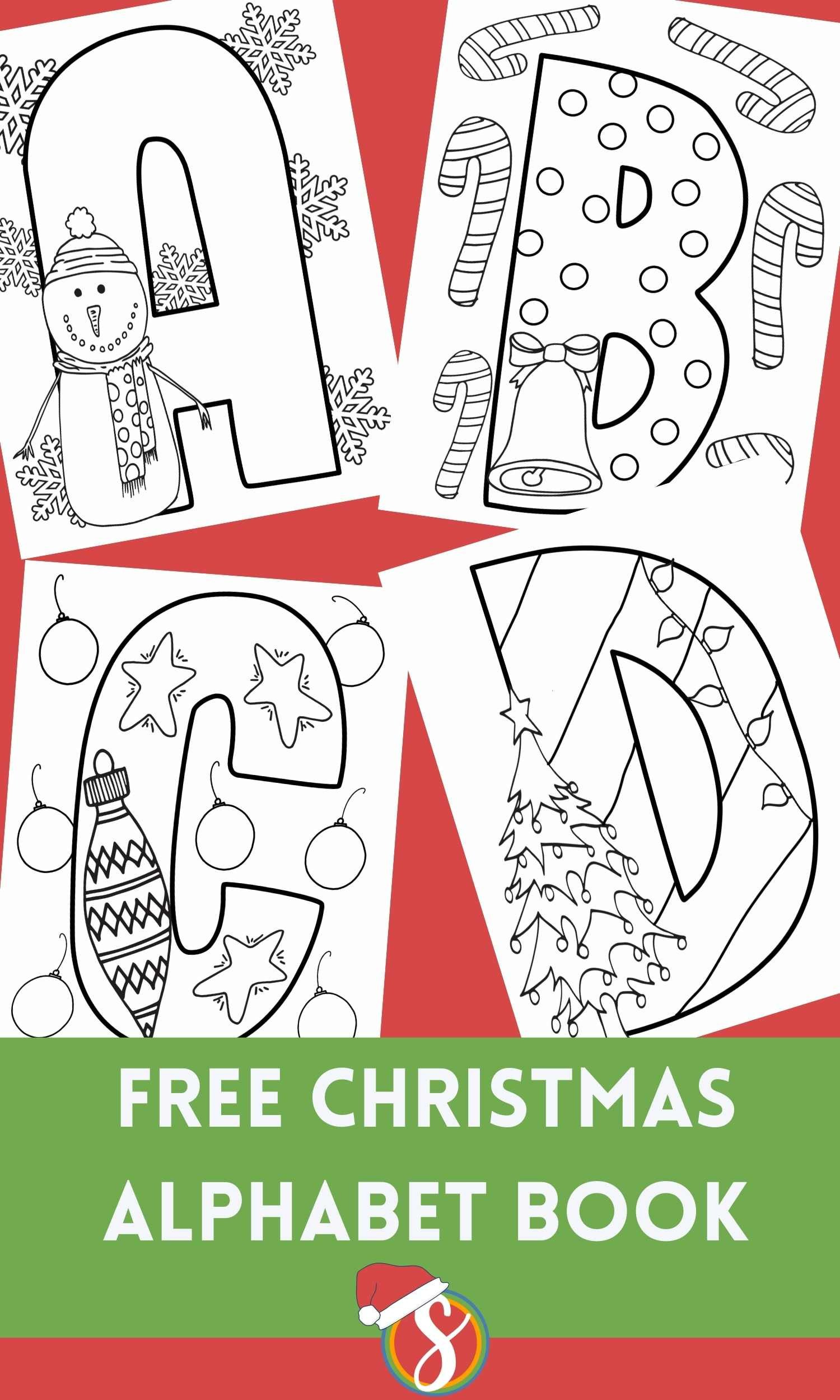 Christmas Alphabet Coloring Book — Stevie Doodles in Christmas Alphabet Coloring