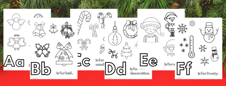 Christmas Alphabet Coloring