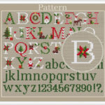 Christmas Alphabet Cross Stitch Pattern, Christmas Fonts, Cross With Regard To Cross Stitch Christmas Alphabet Patterns