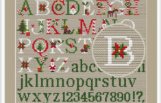 Christmas Alphabet Cross Stitch Pattern, Christmas Fonts, Cross with regard to Cross Stitch Christmas Alphabet Patterns