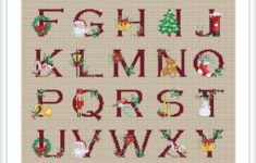 Christmas Alphabet Cross Stitch Patternlucie Heaton, Pdf pertaining to Cross Stitch Christmas Alphabet Patterns