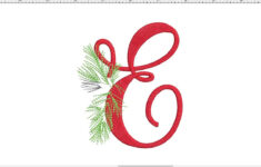 Christmas Alphabet Embroidery Design, E Letter, Pine Cone, Font, Machine  Embroidery File, Instant Download inside Christmas Alphabet Embroidery Design