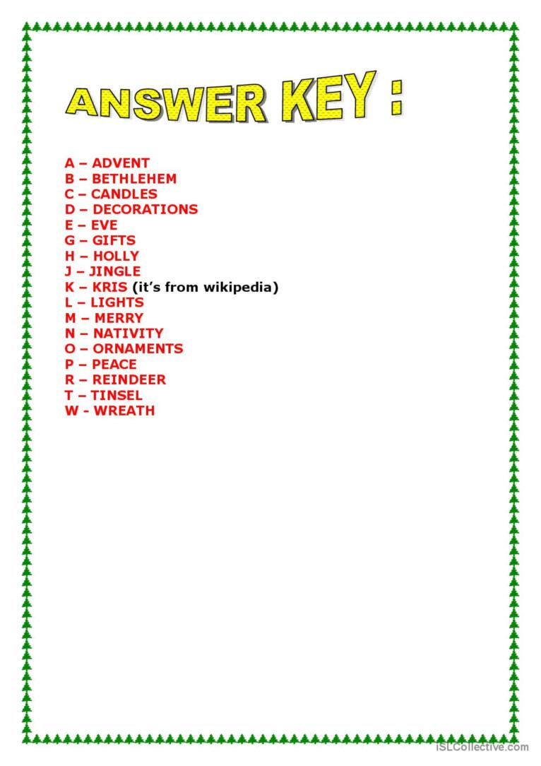 Christmas Alphabet: English Esl Worksheets Pdf &amp;amp; Doc inside Christmas Alphabet Answers