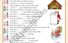 Christmas Alphabet - Esl Worksheetvale A. in A Christmas Alphabet Poem
