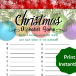 Christmas Alphabet Game, Christmas Games For Kids & Adults For Christmas Alphabet Drinking Game