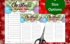 Christmas Alphabet Game, Christmas Games For Kids &amp; Adults intended for Christmas Alphabet Drinking Game