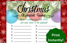 Christmas Alphabet Game, Christmas Games For Kids &amp; Adults regarding Alphabet Game Christmas