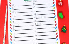 Christmas Alphabet Game For Easy Holiday Fun (Free Printable) with Christmas Alphabet Challenge