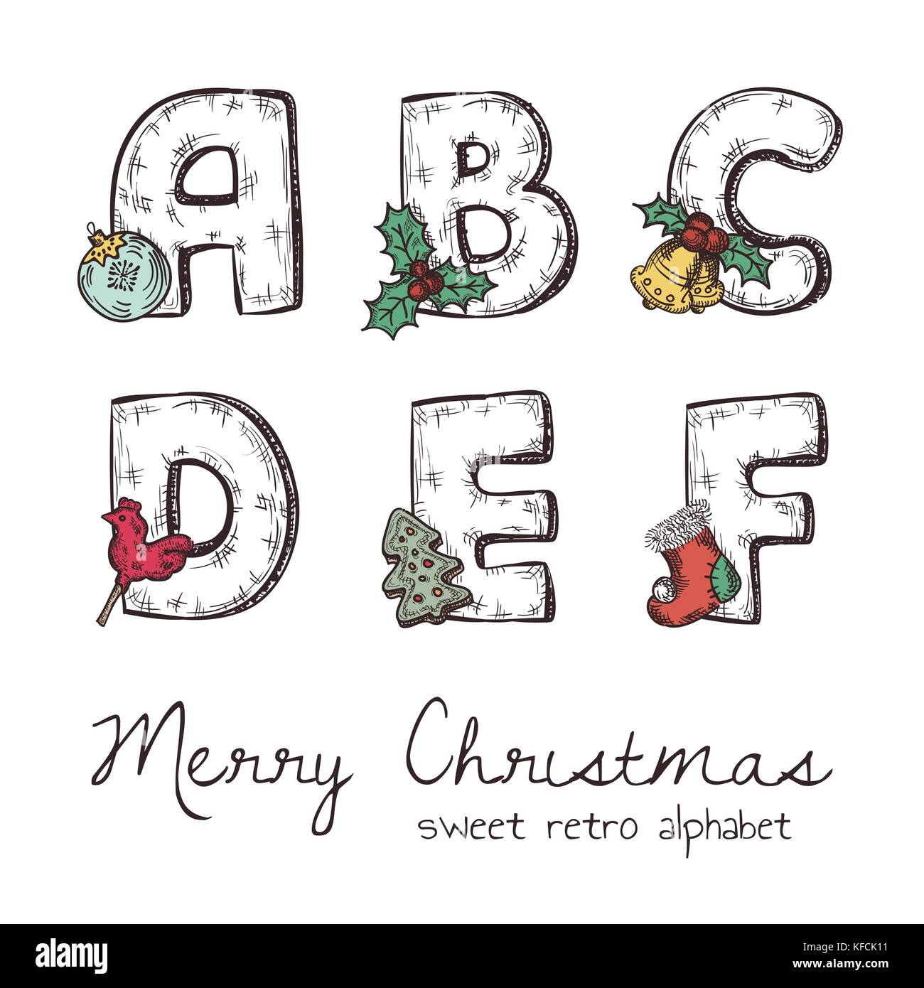 Christmas Alphabet Hi-Res Stock Photography And Images - Alamy in Alphabet Christmas Theme