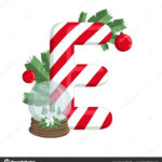 Christmas Alphabet Illustration Letter Tree Snowball Decorations For Christmas Alphabet Letter E