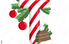 Christmas Alphabet. Illustration Of Letter T With Tree, Cookies regarding Christmas Alphabet Letter T