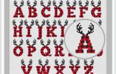 Christmas Alphabet Kreuzstichmuster, Buffalo Plaid Alphabet regarding Christmas Alphabet Cross Stitch Patterns