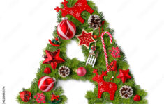 Christmas Alphabet Letter A Stock-Foto | Adobe Stock throughout Christmas Alphabet Letter A