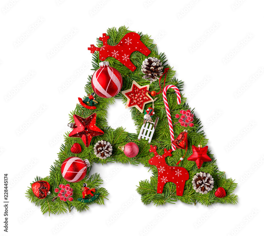 Christmas Alphabet Letter A Stock-Foto | Adobe Stock throughout Christmas Alphabet Letter A