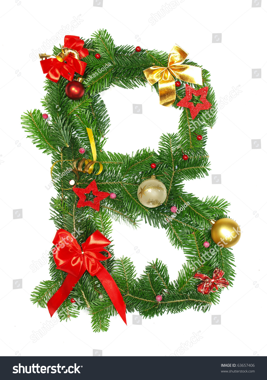 Christmas Alphabet Letter B Stock Photo 63657406 | Shutterstock pertaining to Christmas Alphabet Letter B