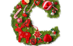 Christmas Alphabet Letter C Isolated On White Stock Photo - Alamy throughout Christmas Alphabet Letter C