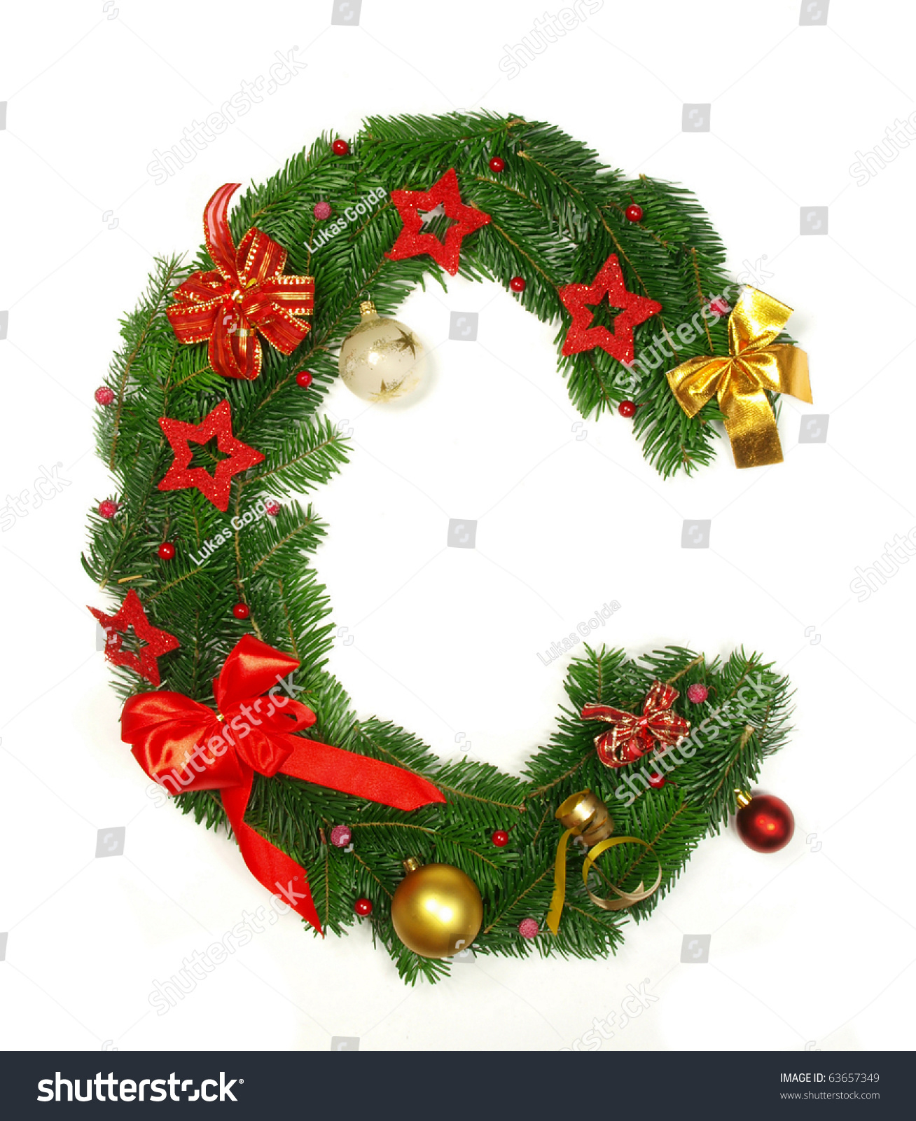 Christmas Alphabet Letter C Stock Photo 63657349 | Shutterstock with regard to Christmas Alphabet Letter C