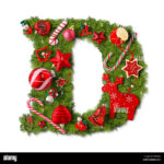 Christmas Alphabet Letter D Isolated On White Stock Photo   Alamy Regarding Christmas Alphabet Letter D