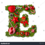 Christmas Alphabet Letter E Isolated On Stock Photo 1205388151 Within Christmas Alphabet Letter E