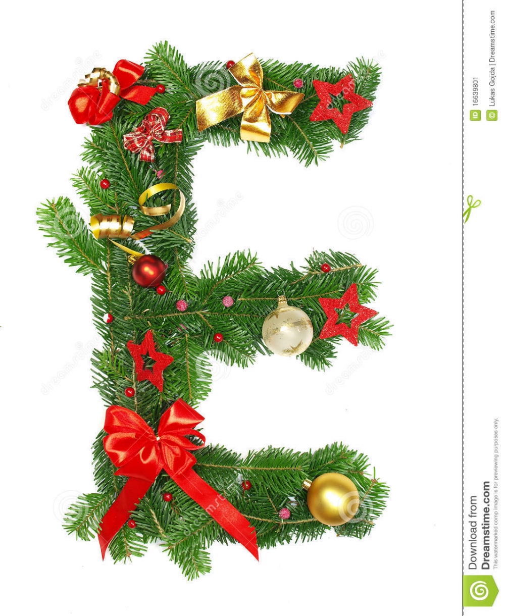 Christmas Alphabet Letter E Stock Image - Image Of Isolated, Ball pertaining to Alphabet Letters Christmas Design