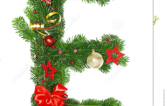 Christmas Alphabet Letter E Stock Image - Image Of Isolated, Ball with Alphabet Letters With Christmas Designs