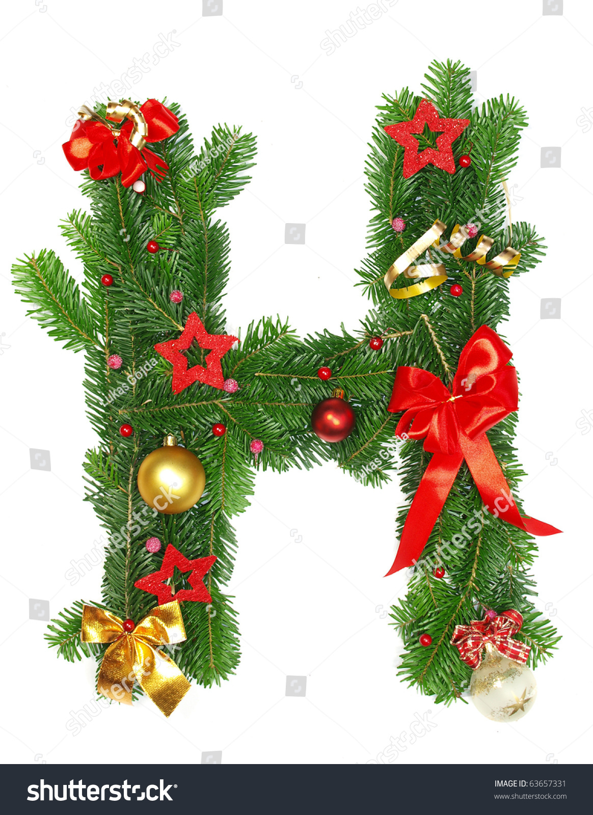 Christmas Alphabet Letter H Stock Photo 63657331 | Shutterstock in Christmas Alphabet Letter H