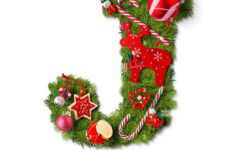 Christmas Alphabet Letter J Isolated On White Stock Photo - Alamy with Christmas Alphabet Letter J