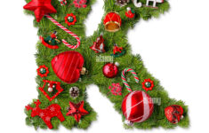 Christmas Alphabet Letter K Isolated On White Stock Photo - Alamy inside Christmas Alphabet Letter K