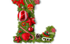 Christmas Alphabet Letter L Isolated On White Stock Photo - Alamy regarding Christmas Alphabet Letter L