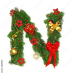 Christmas Alphabet Letter "N" Stock Foto | Adobe Stock For Christmas Alphabet Letter N