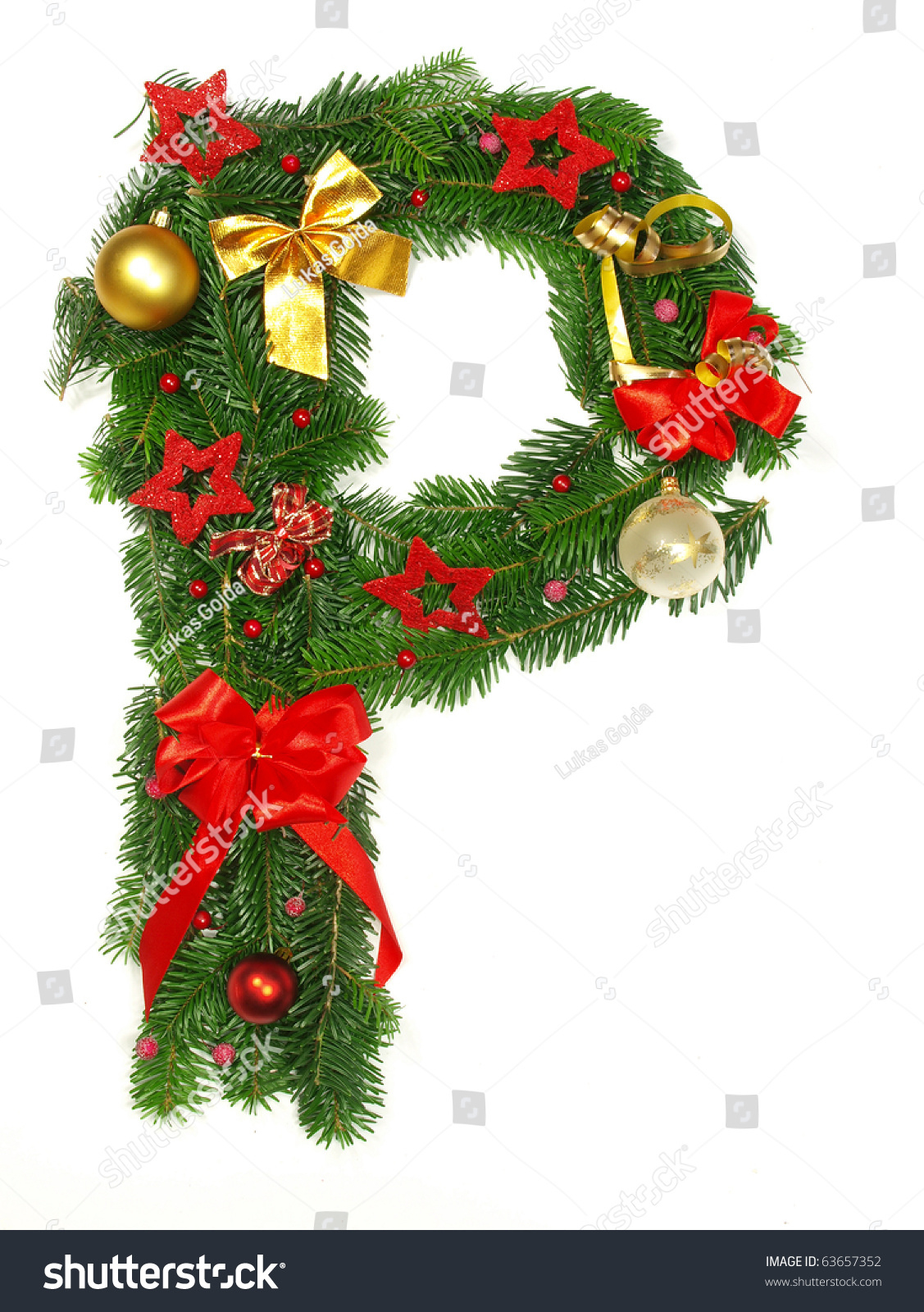 Christmas Alphabet Letter P Stock Photo 63657352 | Shutterstock intended for Christmas Alphabet Letter P