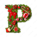 Christmas Alphabet Letter P Stock Photo | Adobe Stock In Christmas Alphabet Letter P