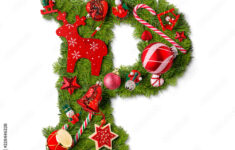 Christmas Alphabet Letter P Stock Photo | Adobe Stock in Christmas Alphabet Letter P