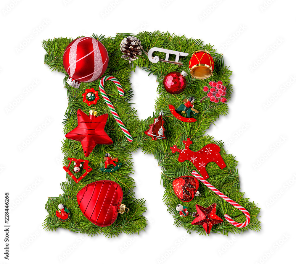 Christmas Alphabet Letter R Stock Photo | Adobe Stock throughout Christmas Alphabet Letter R